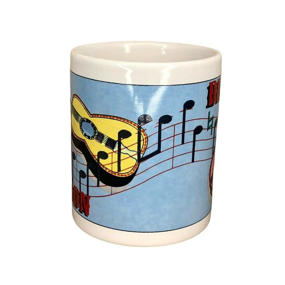 Branson Missouri Coffee Mug Guitar Music Notes Glazed Ceramic Souvenir 10 fl oz - Picture 2 of 6